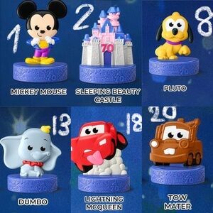 6 Disney Figurines